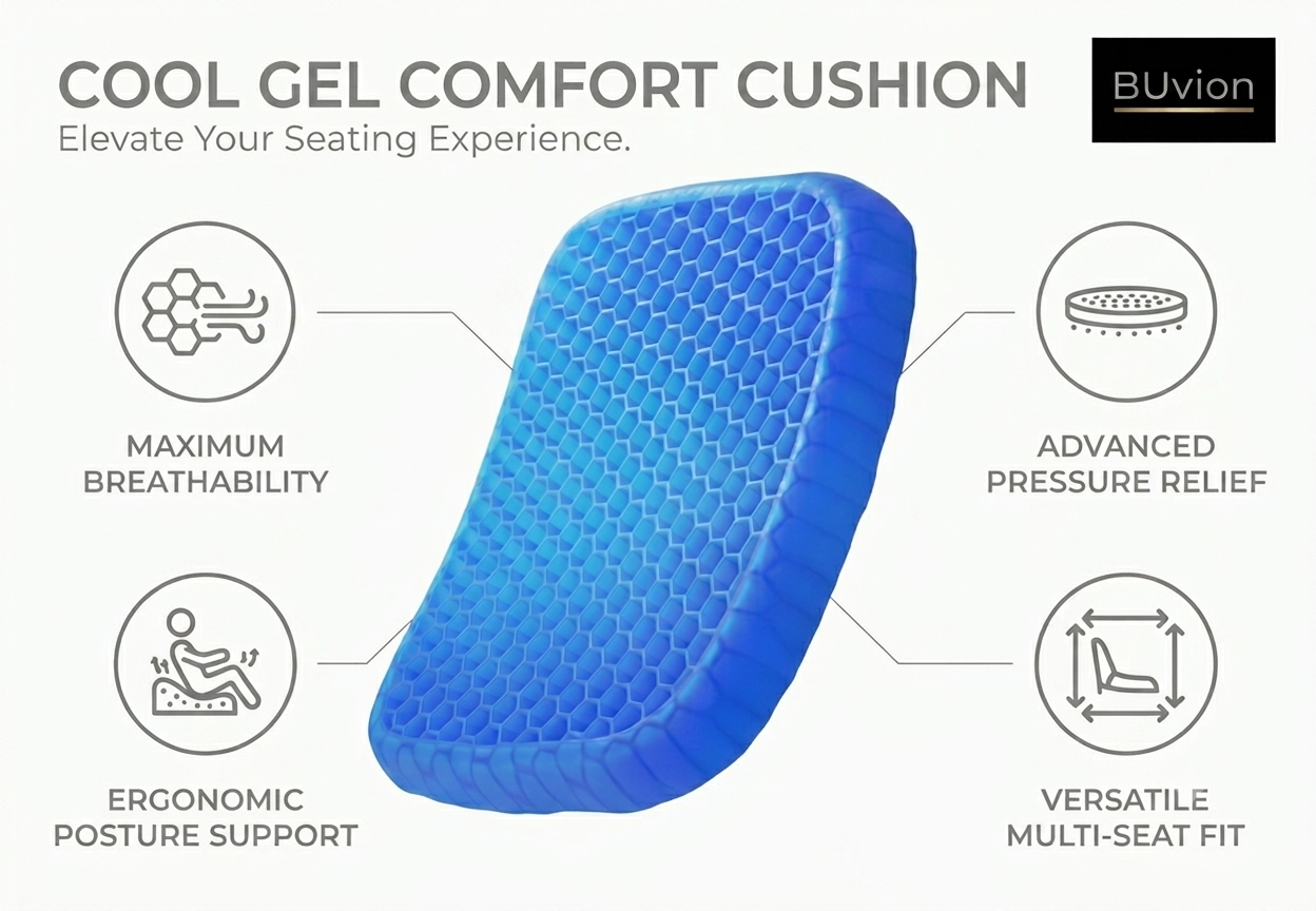 Silicone Ice Pad  Insulated Cooling Car Seat Cushion