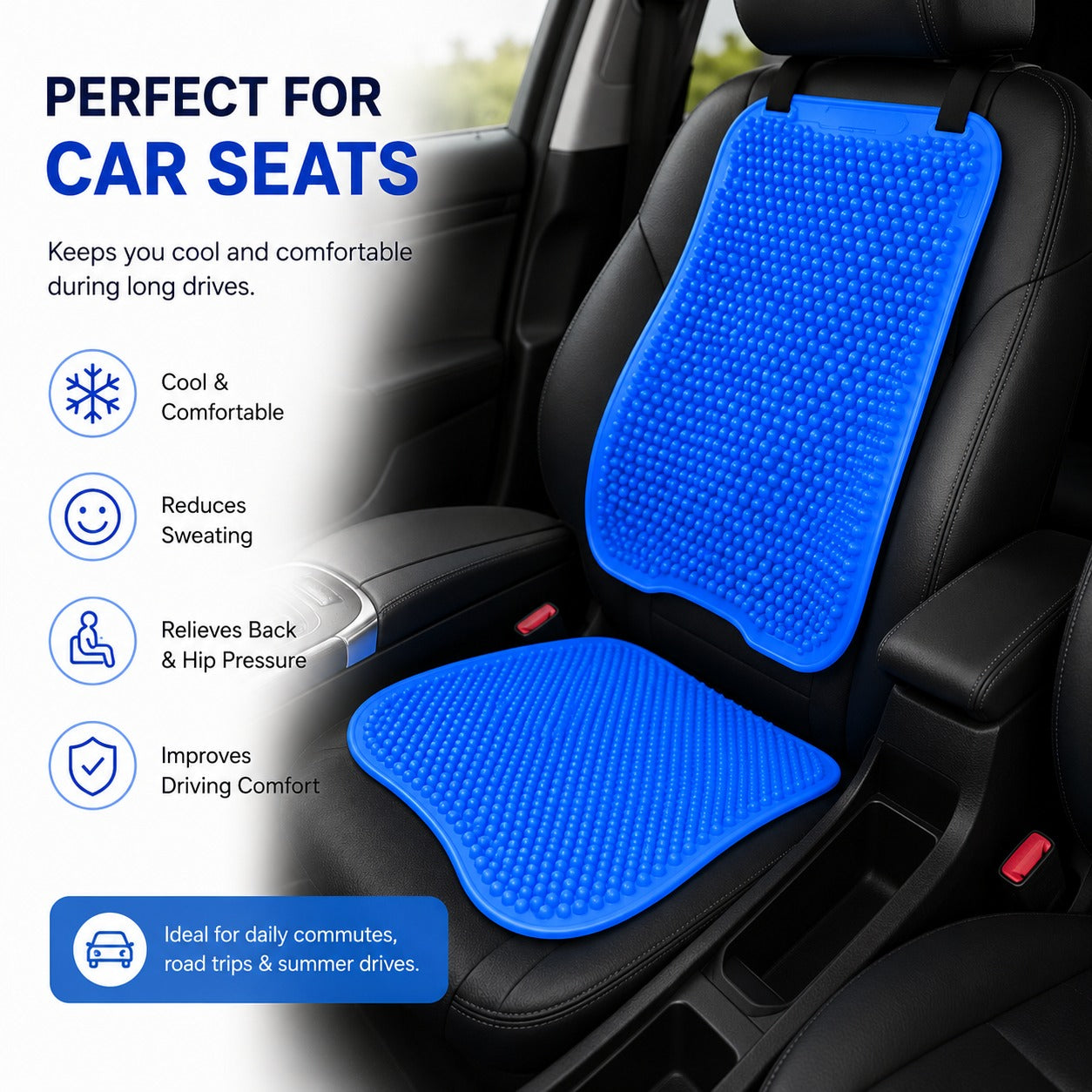 Silicone Ice Pad  Insulated Cooling Car Seat Cushion